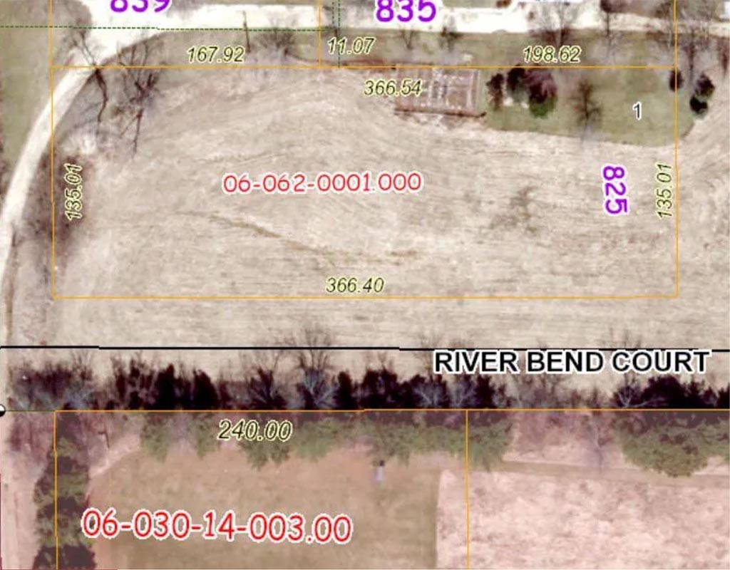 River Bend Estates Lot Map