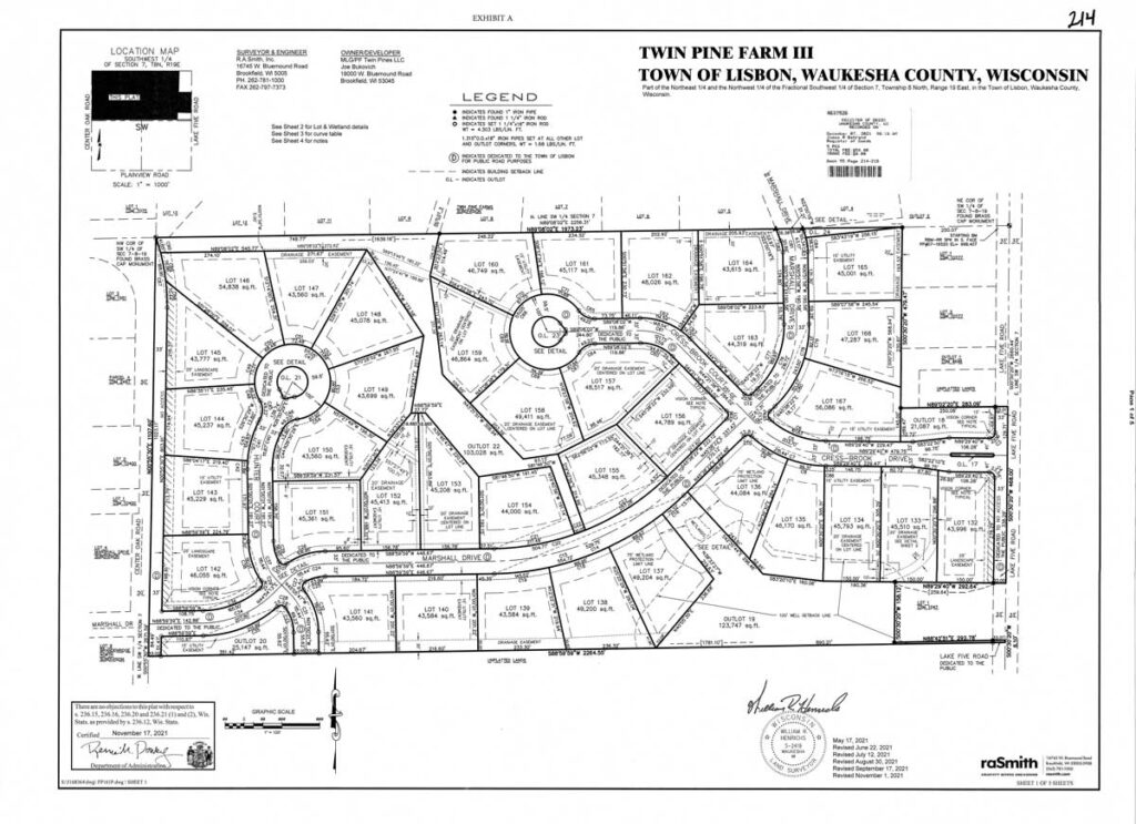 Twin Pine Farm Plat Map